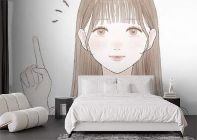 スキンケア　女性　教える 2 Wall mural